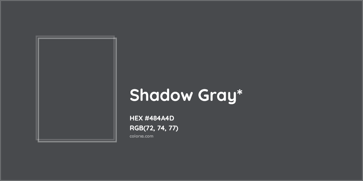 HEX #484A4D Color Name, Color Code, Palettes, Similar Paints, Images