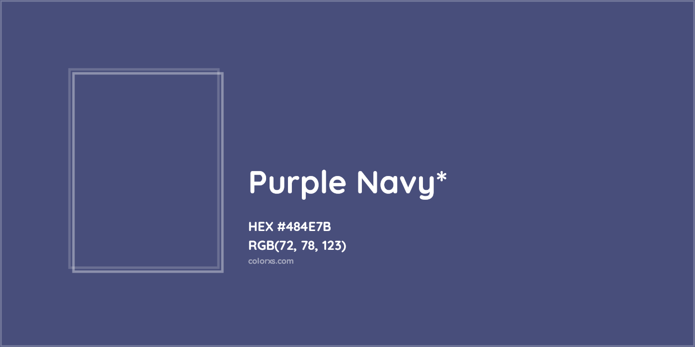 HEX #484E7B Color Name, Color Code, Palettes, Similar Paints, Images