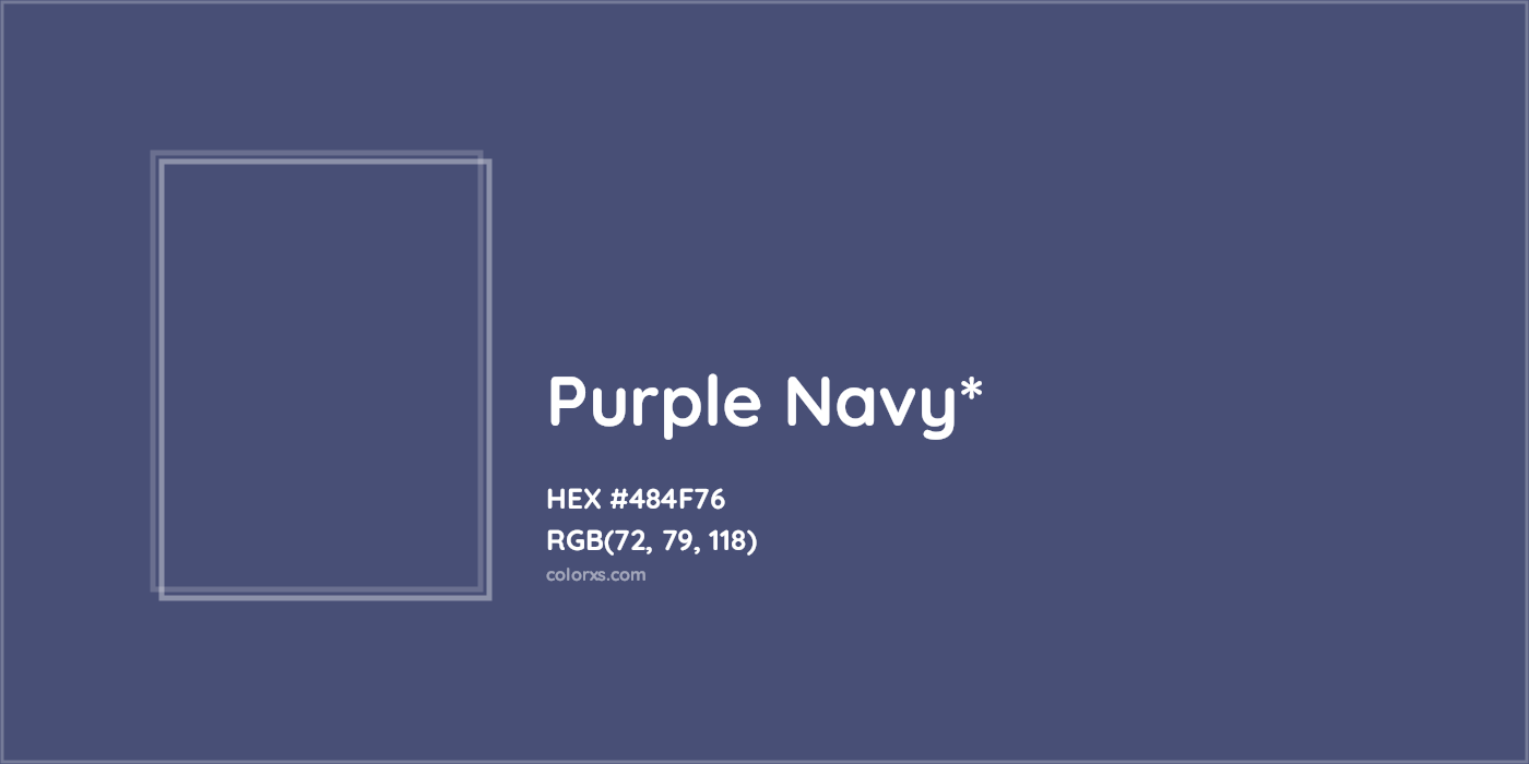 HEX #484F76 Color Name, Color Code, Palettes, Similar Paints, Images