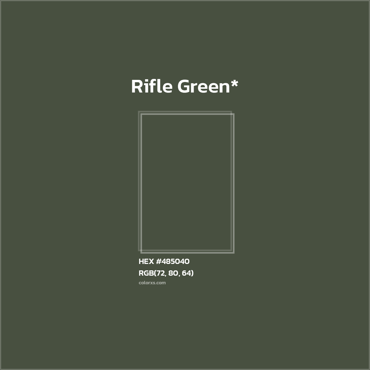 HEX #485040 Color Name, Color Code, Palettes, Similar Paints, Images