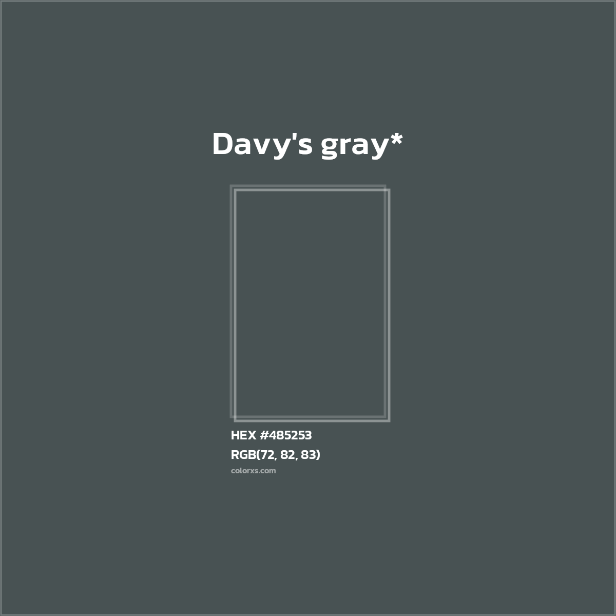 HEX #485253 Color Name, Color Code, Palettes, Similar Paints, Images