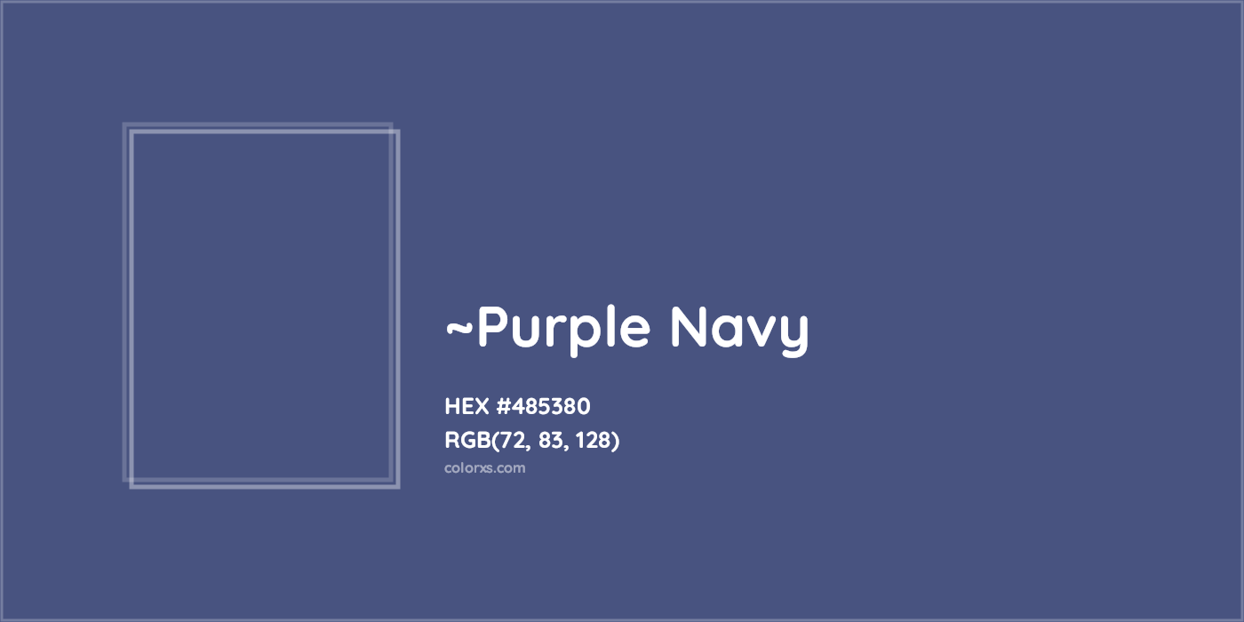 HEX #485380 Color Name, Color Code, Palettes, Similar Paints, Images