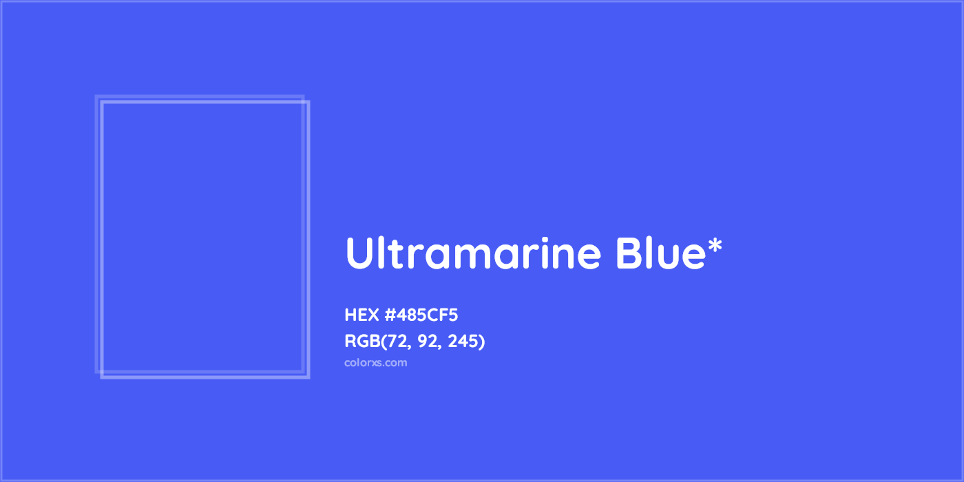 HEX #485CF5 Color Name, Color Code, Palettes, Similar Paints, Images