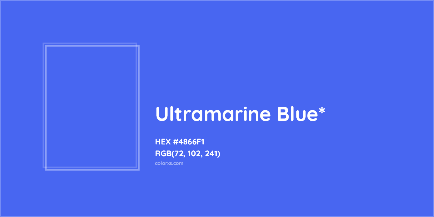 HEX #4866F1 Color Name, Color Code, Palettes, Similar Paints, Images