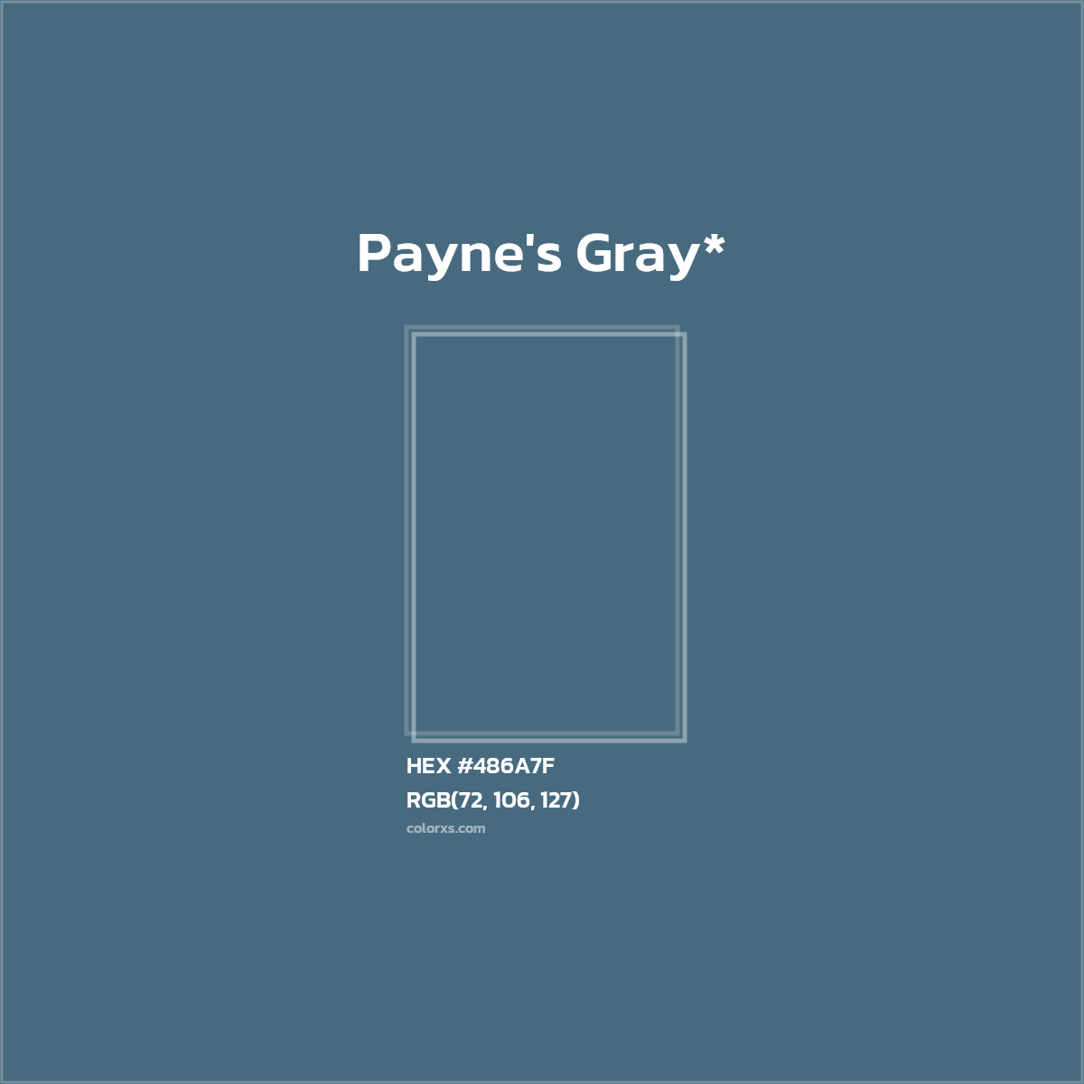 HEX #486A7F Color Name, Color Code, Palettes, Similar Paints, Images