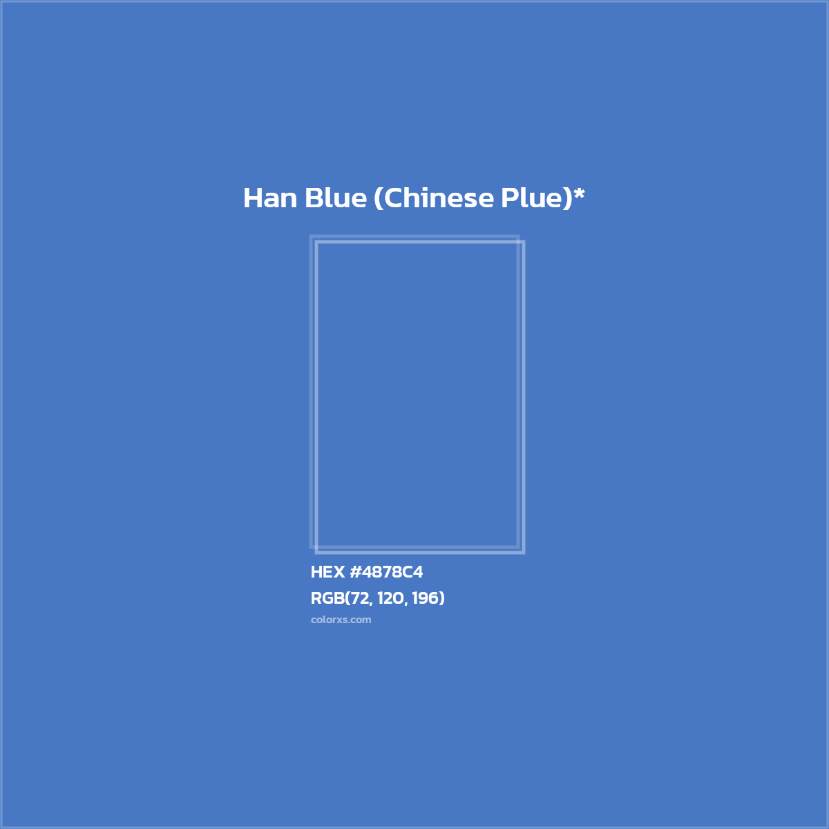 HEX #4878C4 Color Name, Color Code, Palettes, Similar Paints, Images