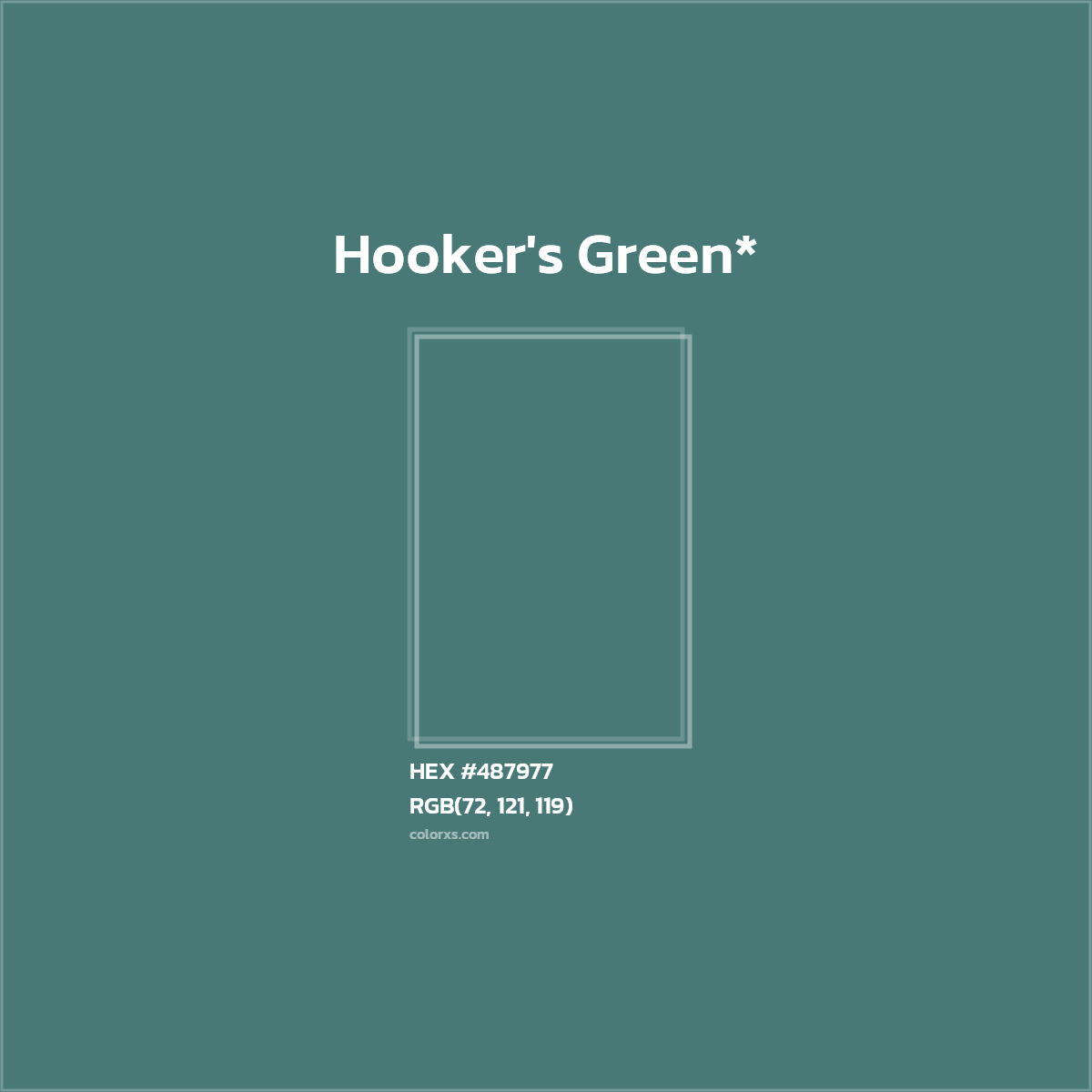 HEX #487977 Color Name, Color Code, Palettes, Similar Paints, Images