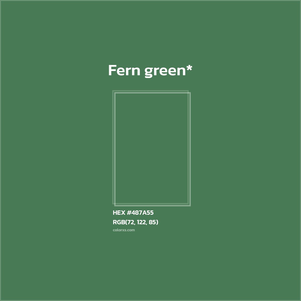 HEX #487A55 Color Name, Color Code, Palettes, Similar Paints, Images