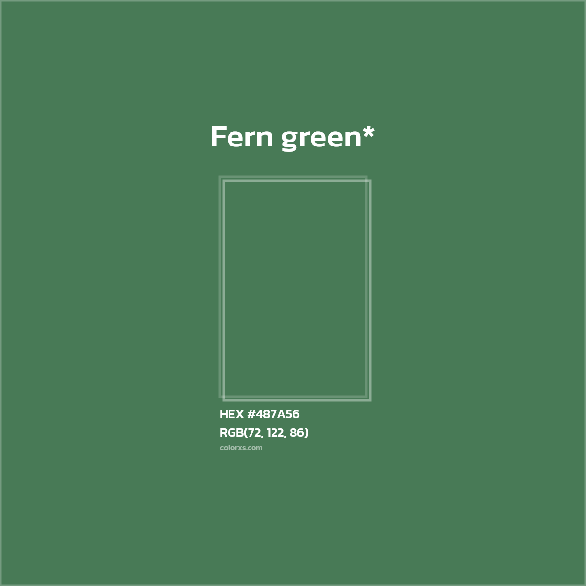 HEX #487A56 Color Name, Color Code, Palettes, Similar Paints, Images
