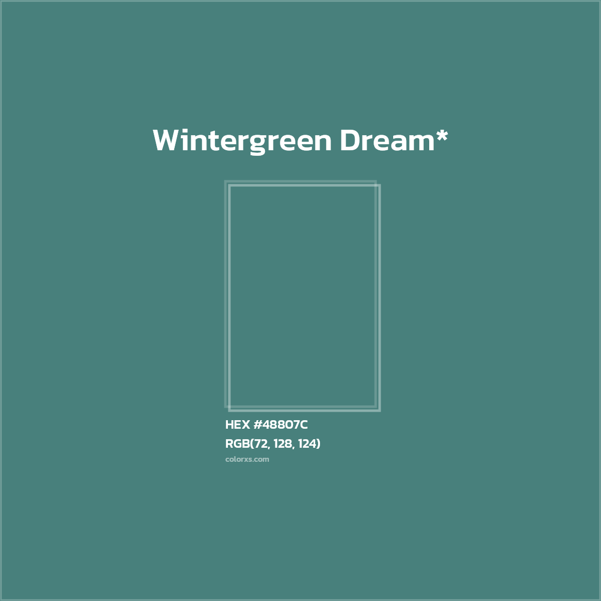 HEX #48807C Color Name, Color Code, Palettes, Similar Paints, Images