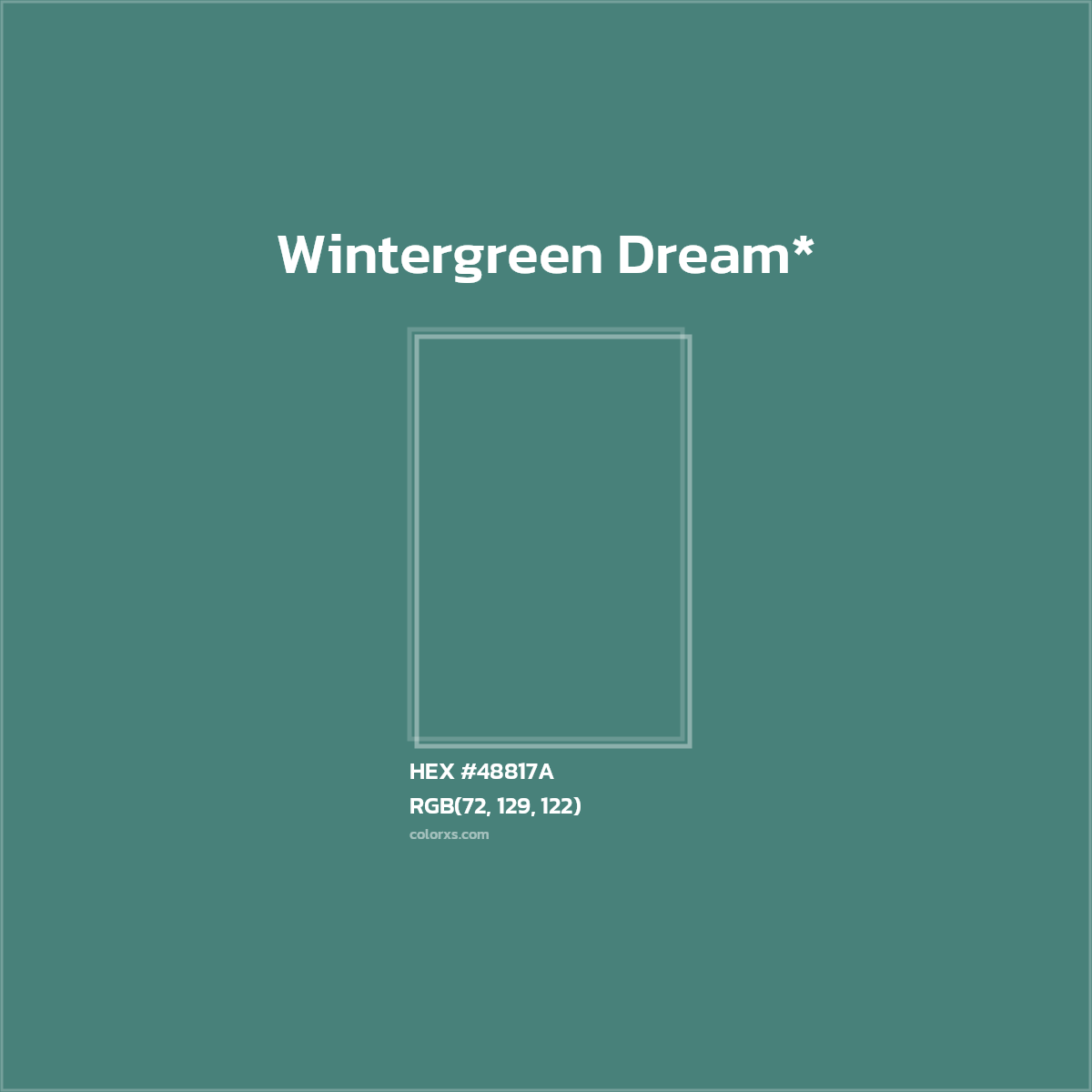 HEX #48817A Color Name, Color Code, Palettes, Similar Paints, Images