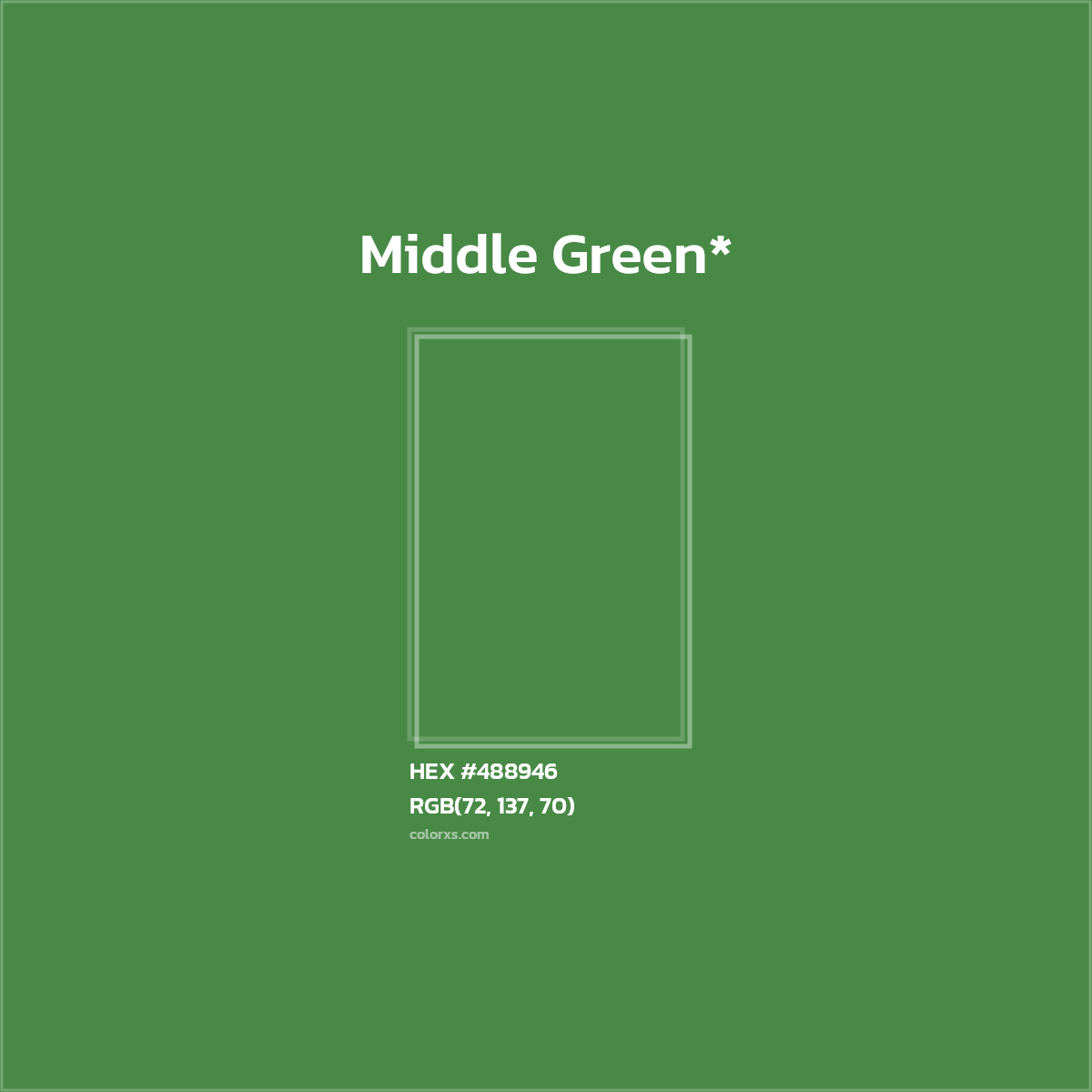 HEX #488946 Color Name, Color Code, Palettes, Similar Paints, Images