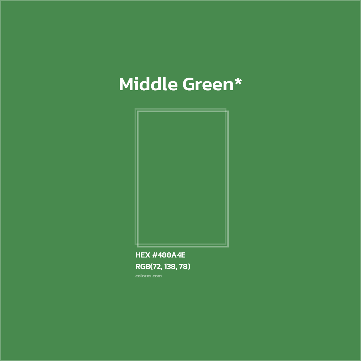 HEX #488A4E Color Name, Color Code, Palettes, Similar Paints, Images