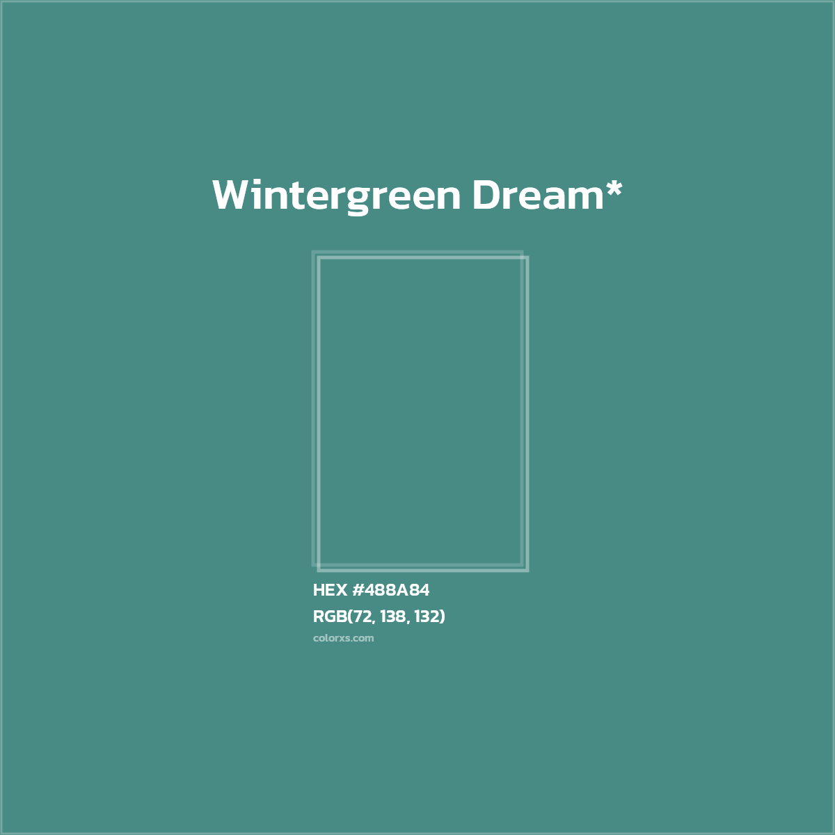 HEX #488A84 Color Name, Color Code, Palettes, Similar Paints, Images
