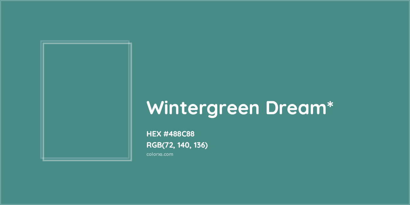 HEX #488C88 Color Name, Color Code, Palettes, Similar Paints, Images