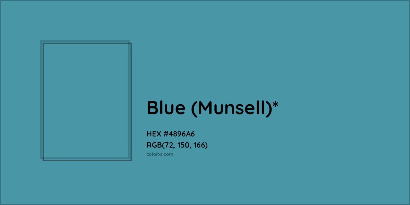 HEX #4896A6 Color Name, Color Code, Palettes, Similar Paints, Images