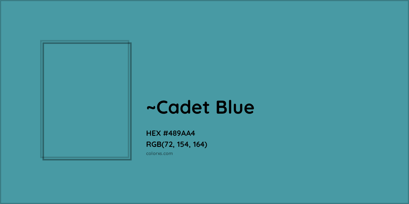 HEX #489AA4 Color Name, Color Code, Palettes, Similar Paints, Images