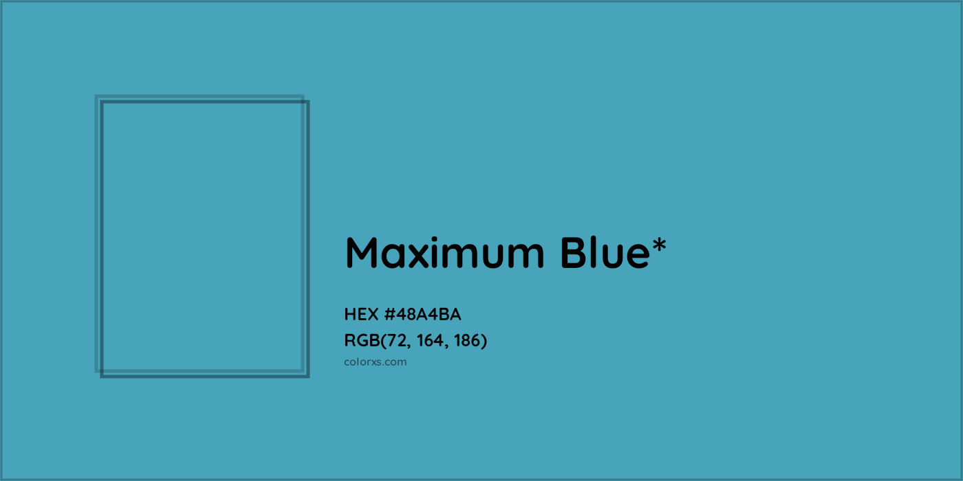 HEX #48A4BA Color Name, Color Code, Palettes, Similar Paints, Images