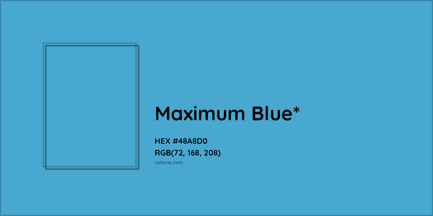 HEX #48A8D0 Color Name, Color Code, Palettes, Similar Paints, Images