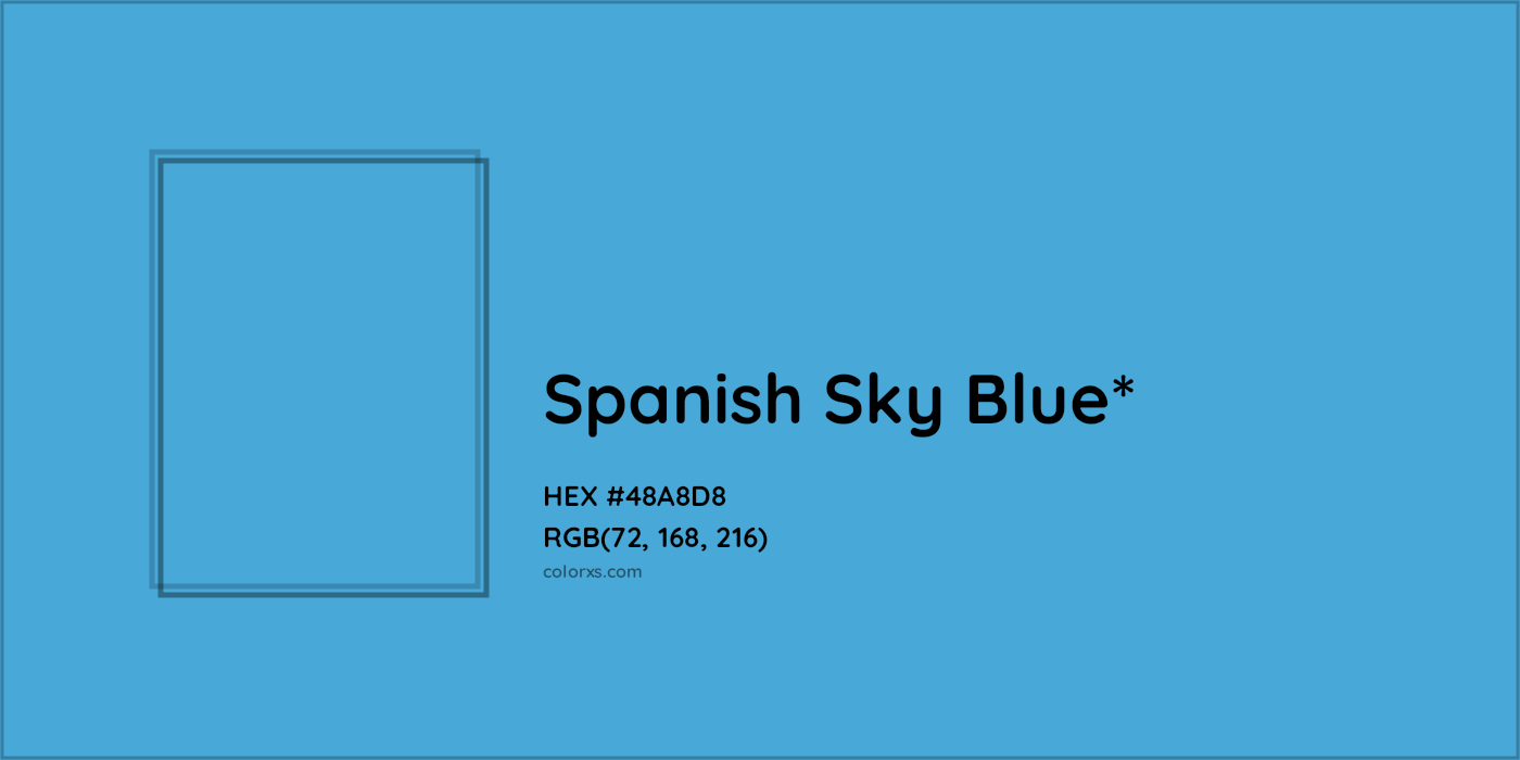 HEX #48A8D8 Color Name, Color Code, Palettes, Similar Paints, Images