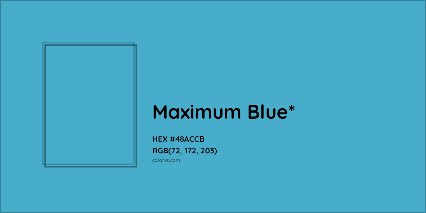 HEX #48ACCB Color Name, Color Code, Palettes, Similar Paints, Images