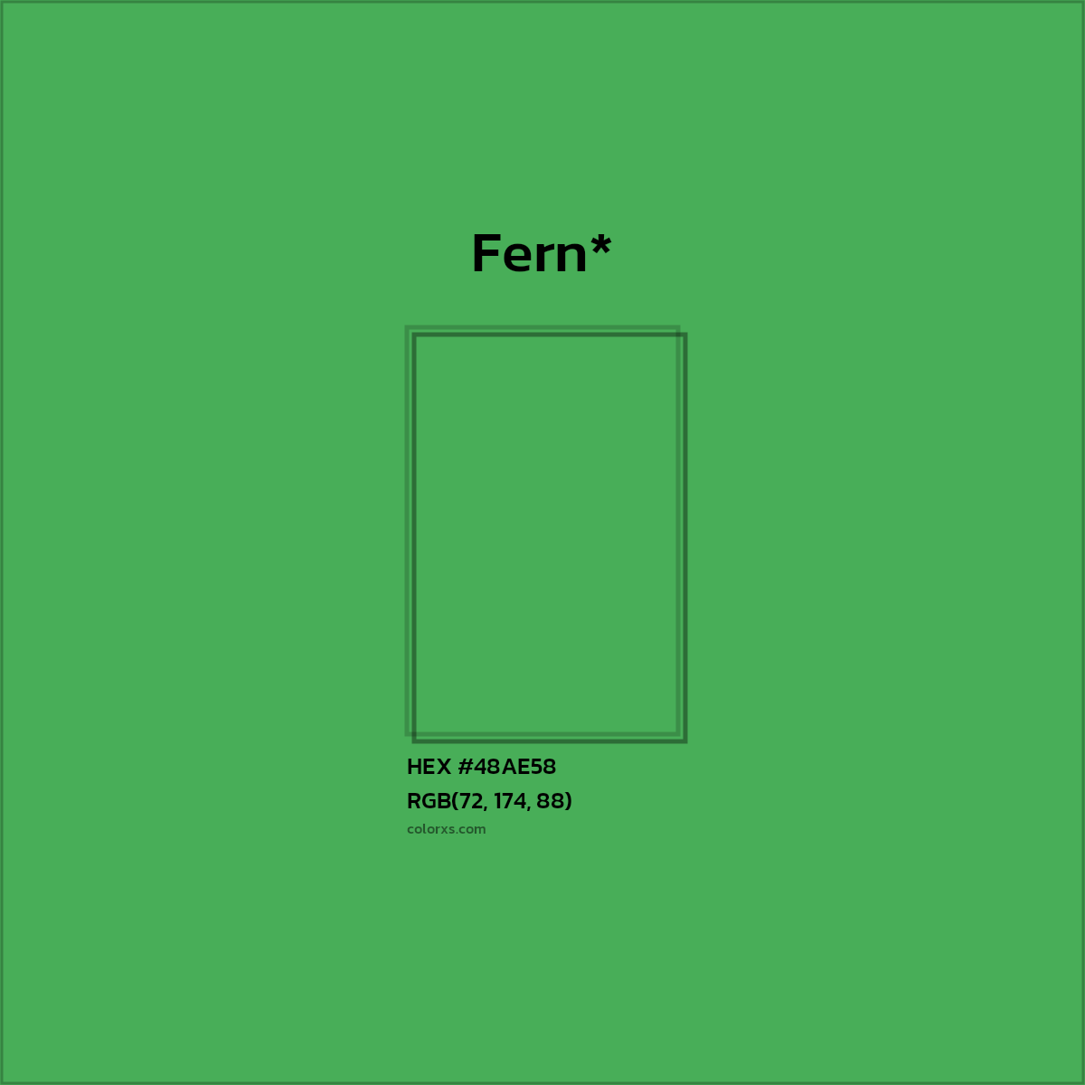 HEX #48AE58 Color Name, Color Code, Palettes, Similar Paints, Images