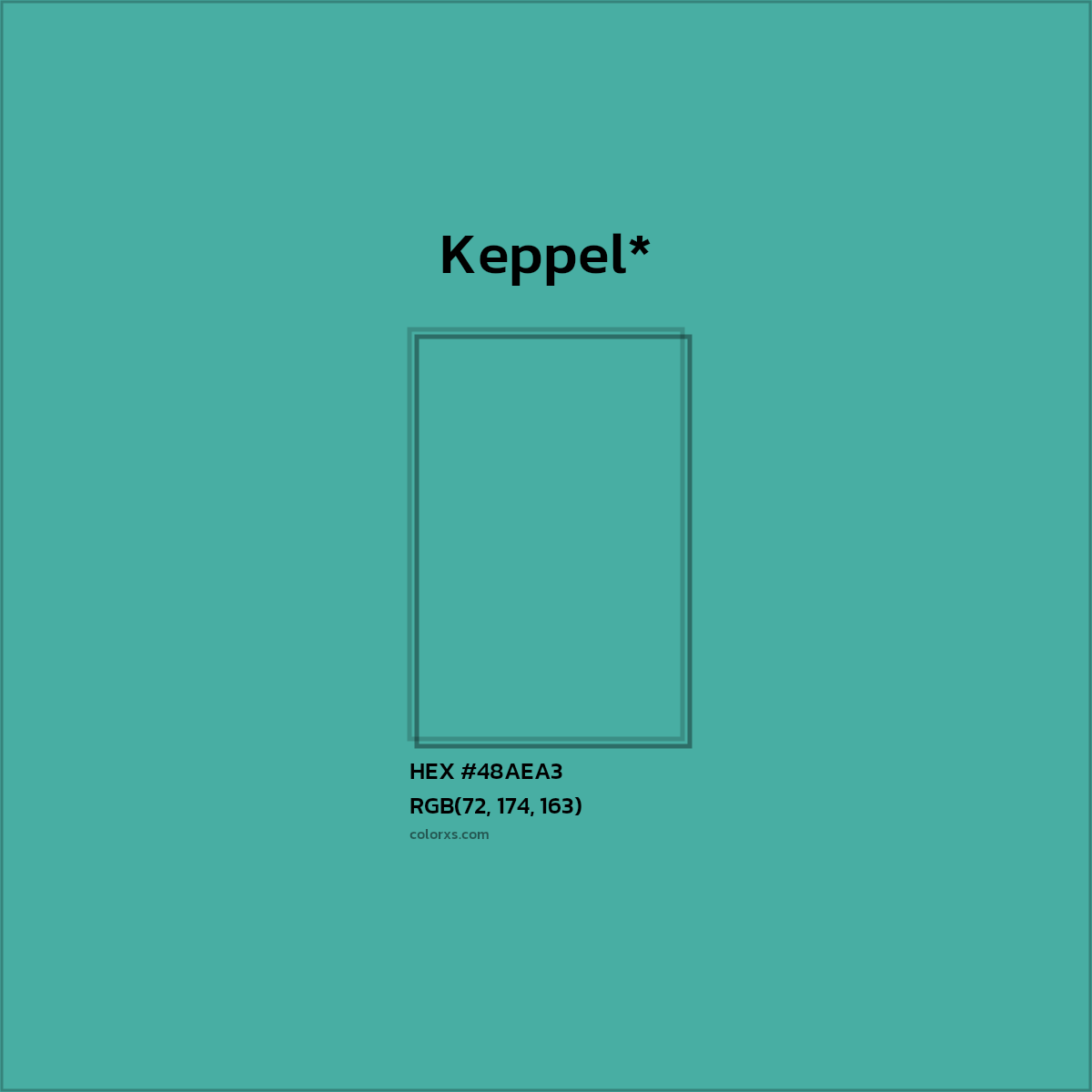 HEX #48AEA3 Color Name, Color Code, Palettes, Similar Paints, Images