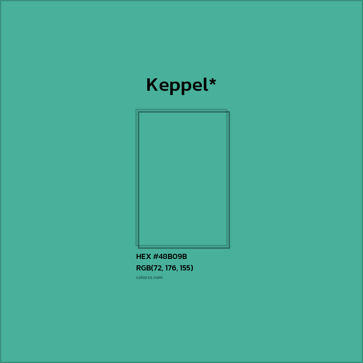 HEX #48B09B Color Name, Color Code, Palettes, Similar Paints, Images