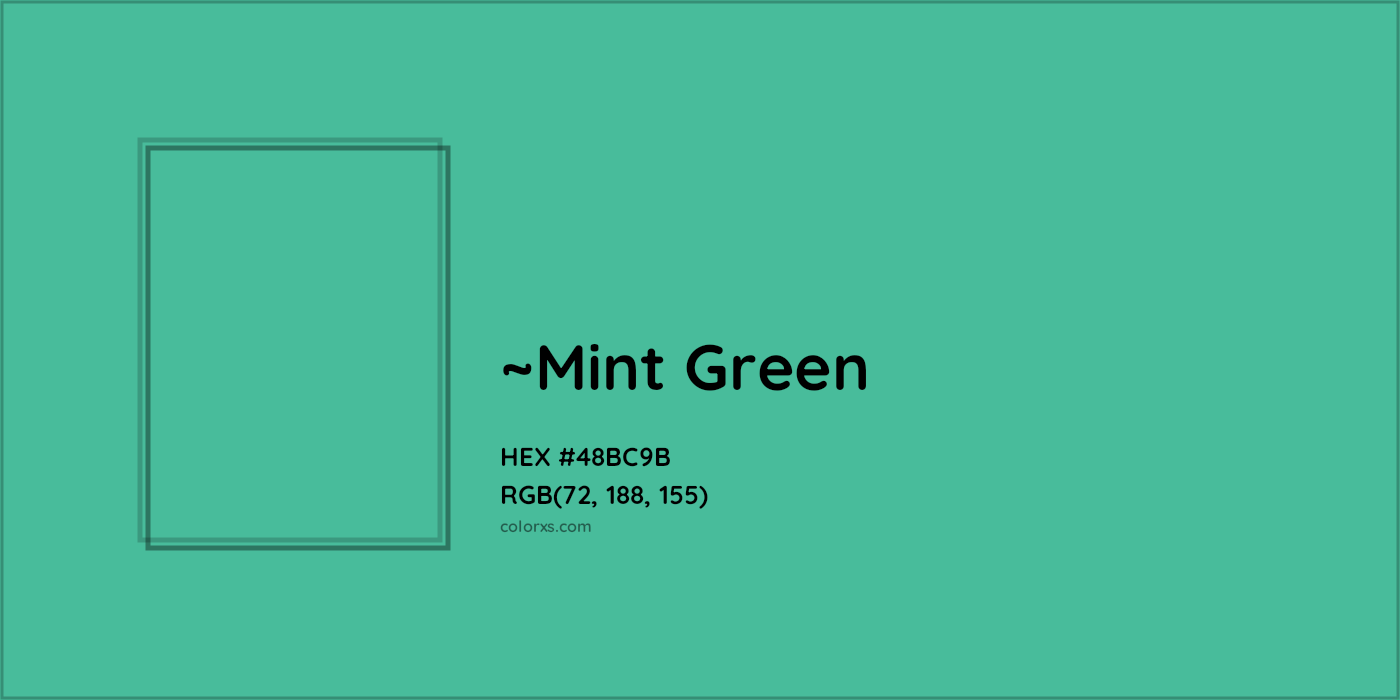 HEX #48BC9B Color Name, Color Code, Palettes, Similar Paints, Images