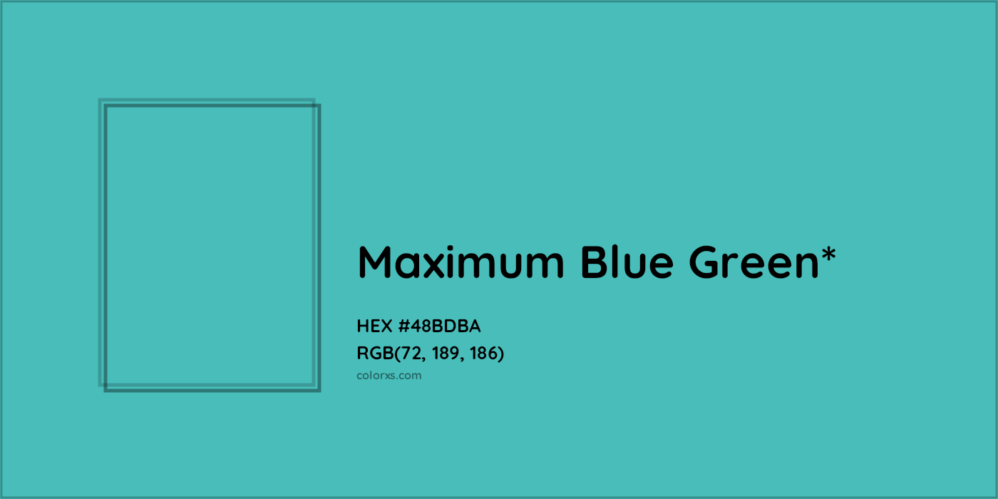 HEX #48BDBA Color Name, Color Code, Palettes, Similar Paints, Images