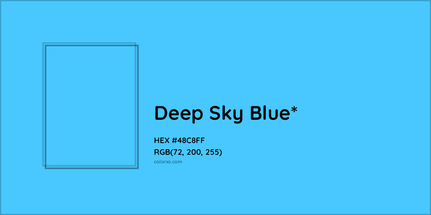 HEX #48C8FF Color Name, Color Code, Palettes, Similar Paints, Images