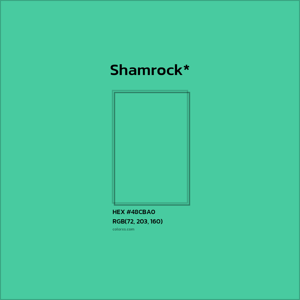HEX #48CBA0 Color Name, Color Code, Palettes, Similar Paints, Images