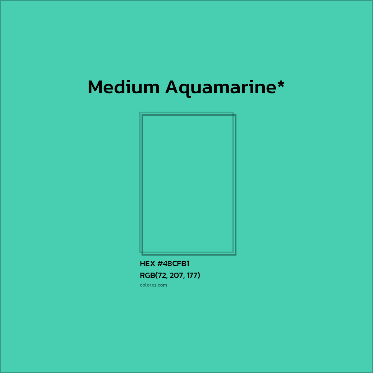 HEX #48CFB1 Color Name, Color Code, Palettes, Similar Paints, Images