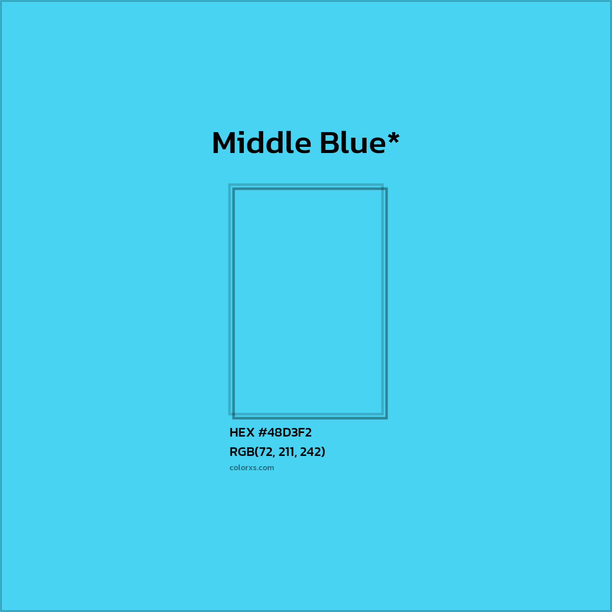 HEX #48D3F2 Color Name, Color Code, Palettes, Similar Paints, Images