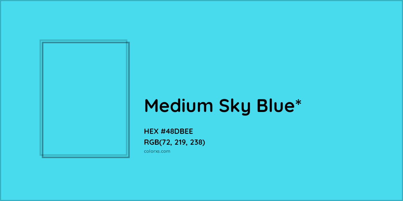 HEX #48DBEE Color Name, Color Code, Palettes, Similar Paints, Images