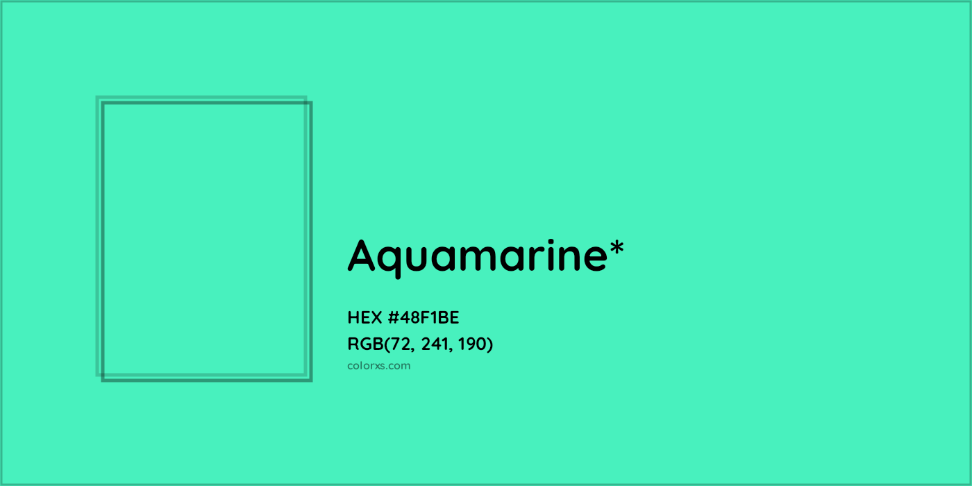 HEX #48F1BE Color Name, Color Code, Palettes, Similar Paints, Images