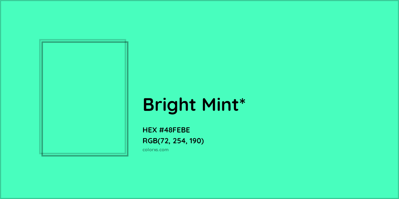 HEX #48FEBE Color Name, Color Code, Palettes, Similar Paints, Images
