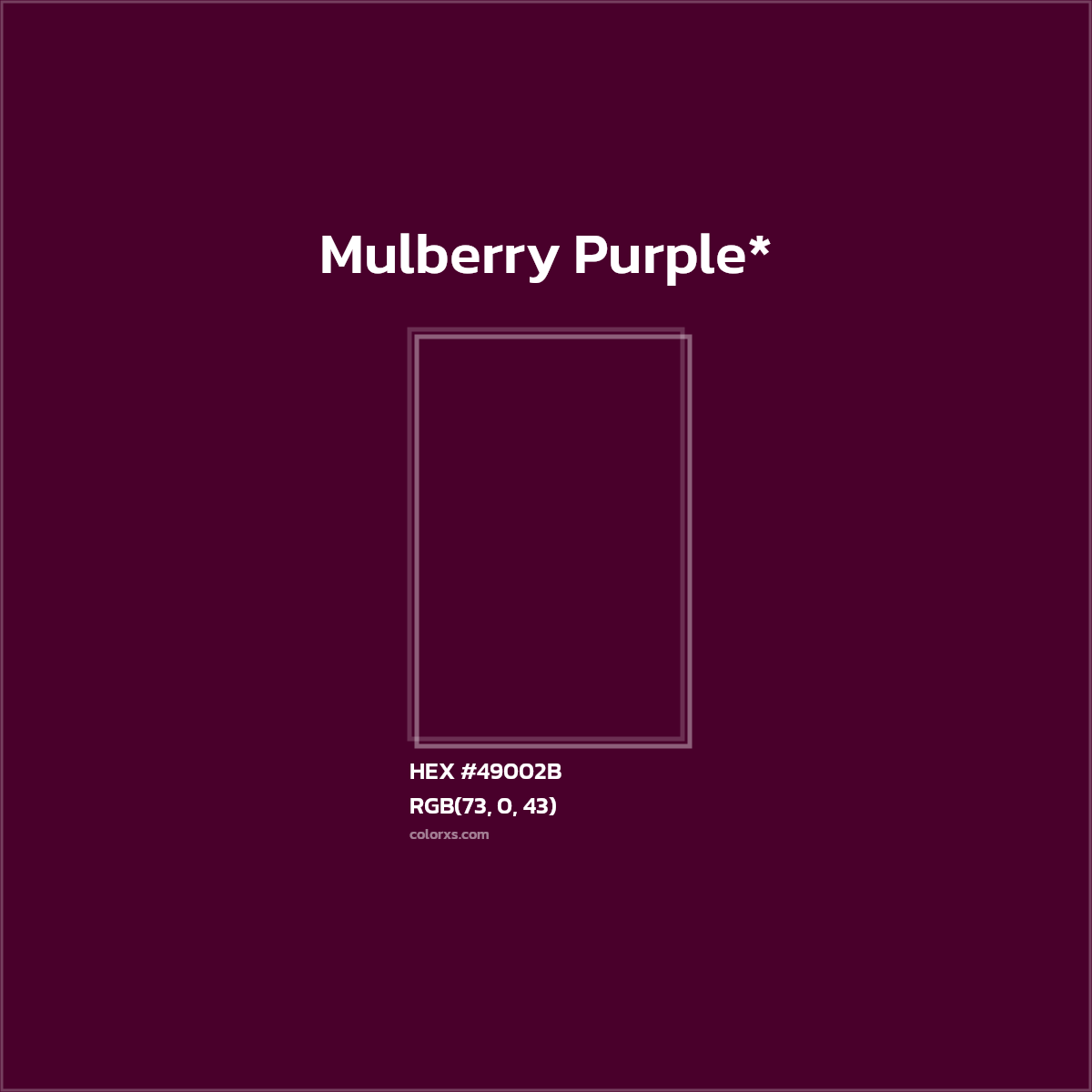 HEX #49002B Color Name, Color Code, Palettes, Similar Paints, Images