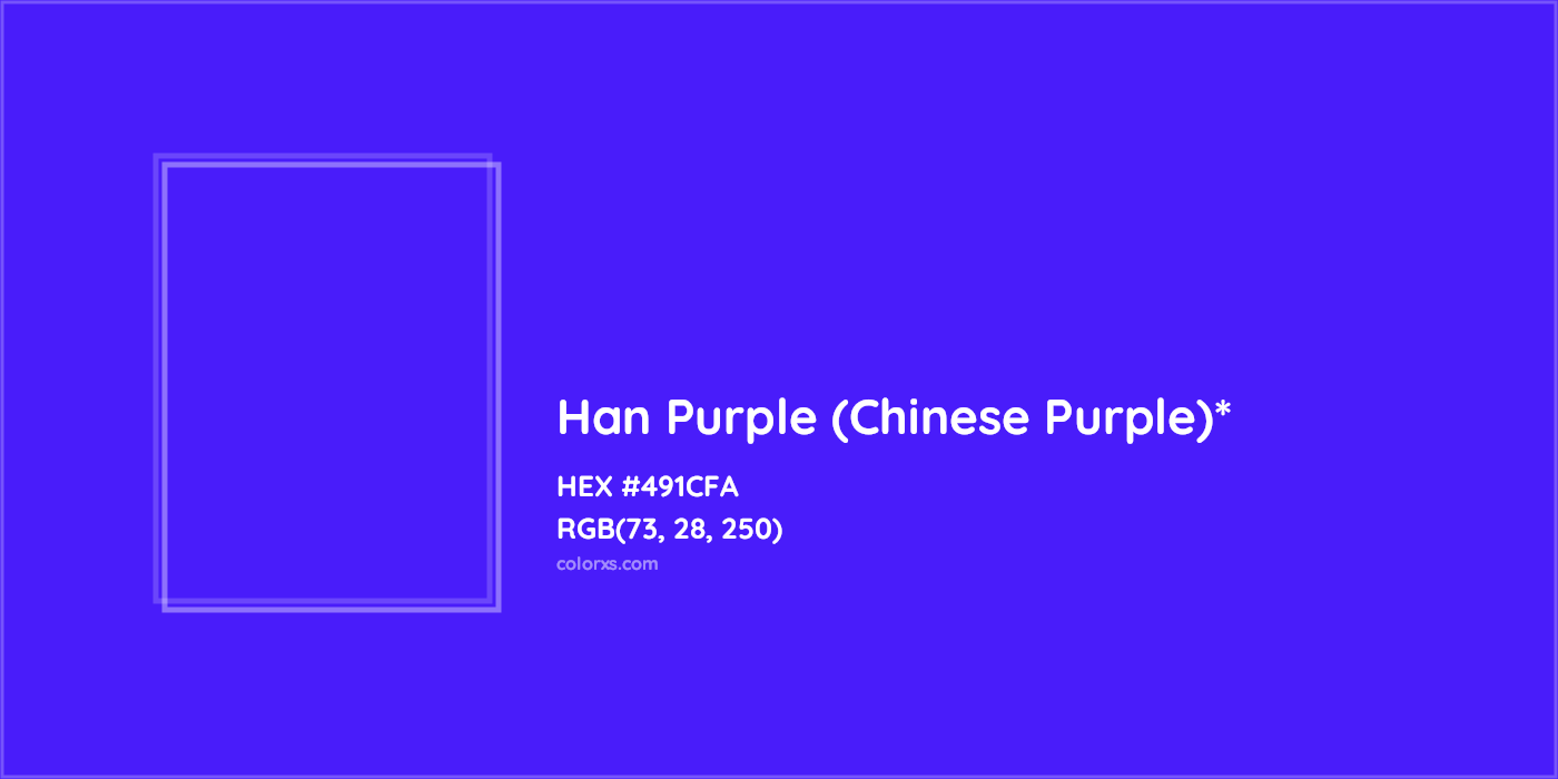 HEX #491CFA Color Name, Color Code, Palettes, Similar Paints, Images