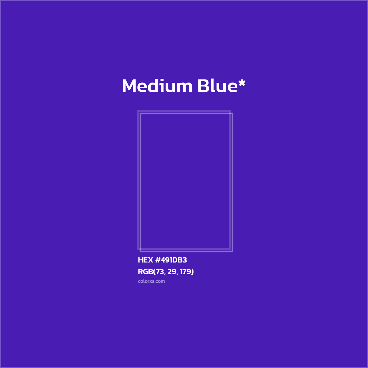 HEX #491DB3 Color Name, Color Code, Palettes, Similar Paints, Images
