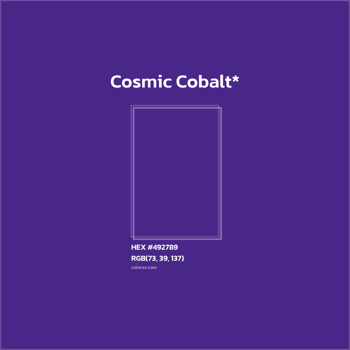 HEX #492789 Color Name, Color Code, Palettes, Similar Paints, Images
