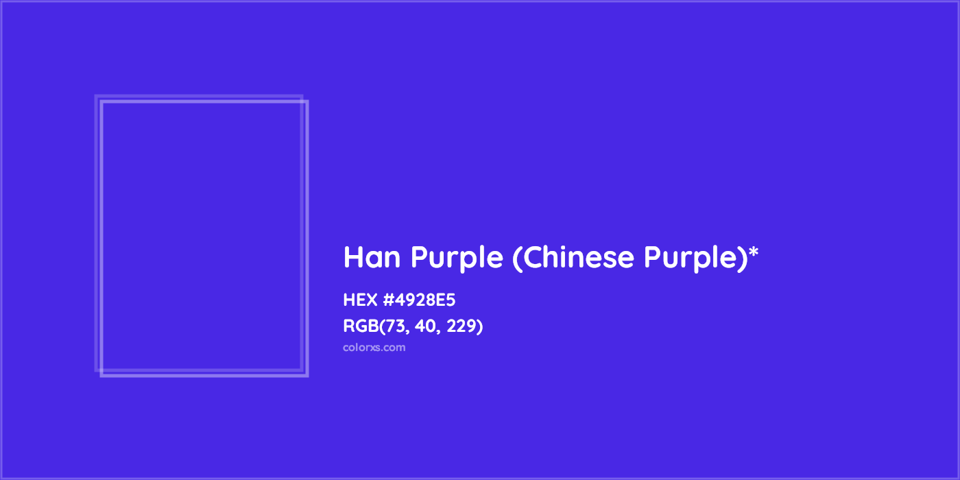 HEX #4928E5 Color Name, Color Code, Palettes, Similar Paints, Images