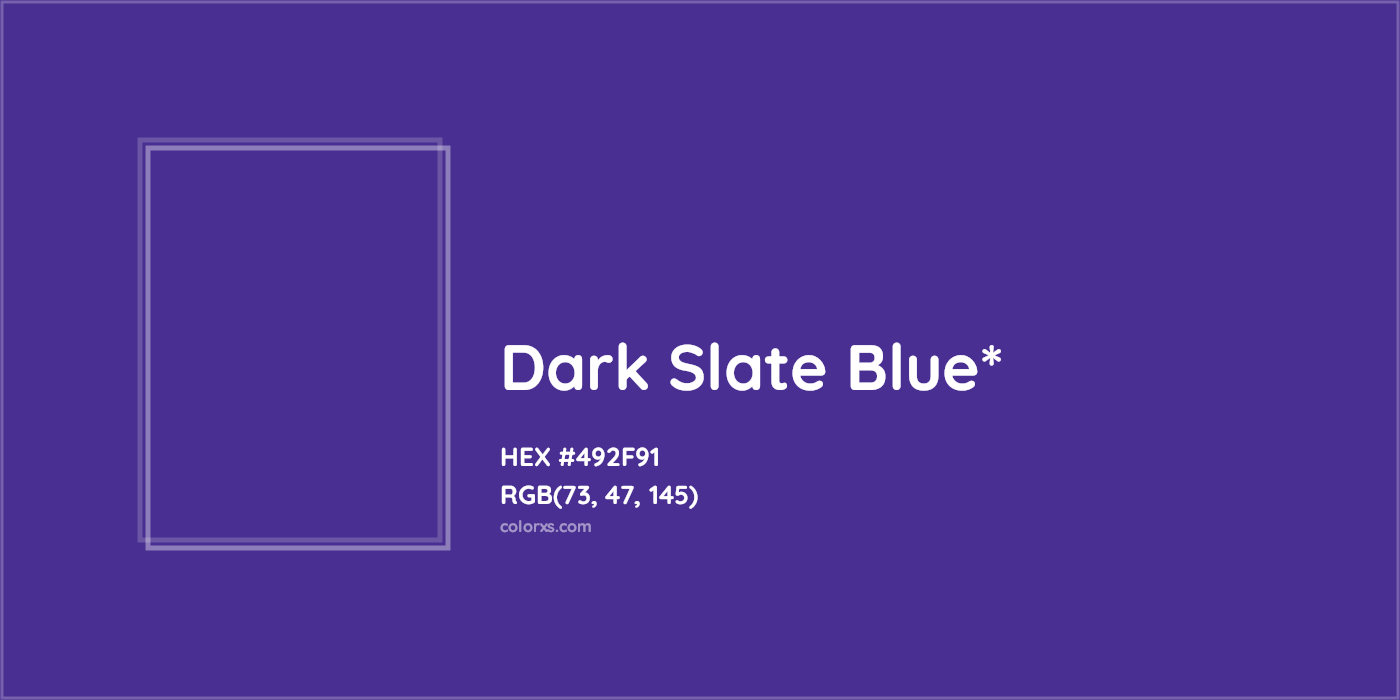 HEX #492F91 Color Name, Color Code, Palettes, Similar Paints, Images