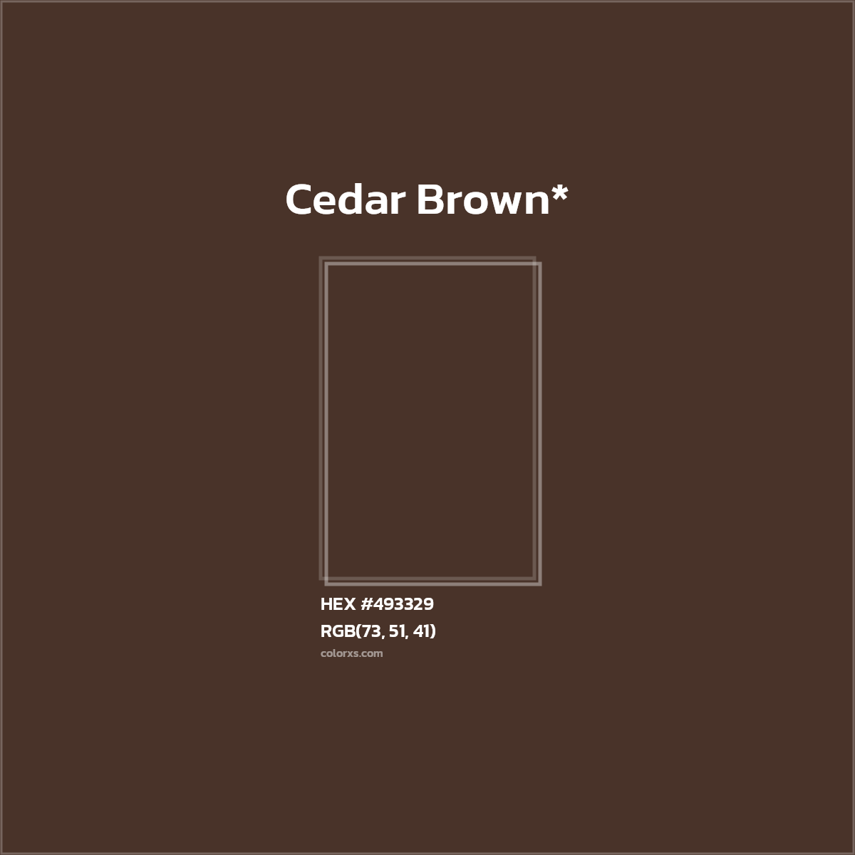 HEX #493329 Color Name, Color Code, Palettes, Similar Paints, Images