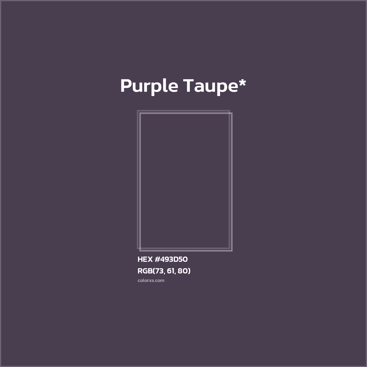 HEX #493D50 Color Name, Color Code, Palettes, Similar Paints, Images
