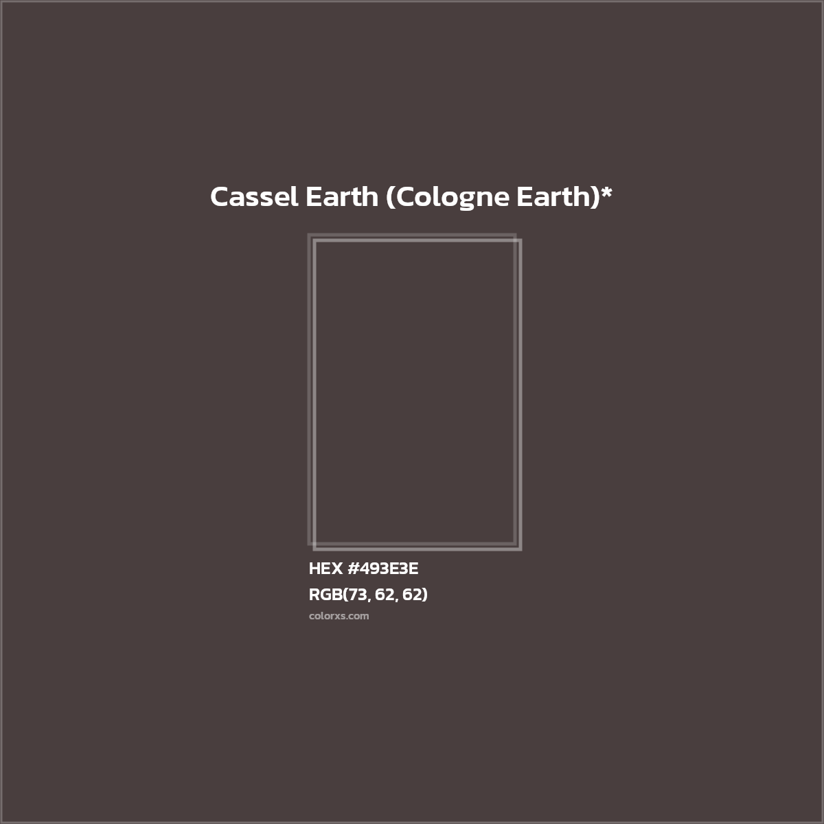 HEX #493E3E Color Name, Color Code, Palettes, Similar Paints, Images