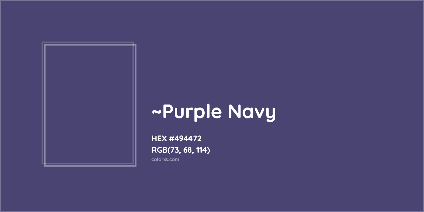 HEX #494472 Color Name, Color Code, Palettes, Similar Paints, Images