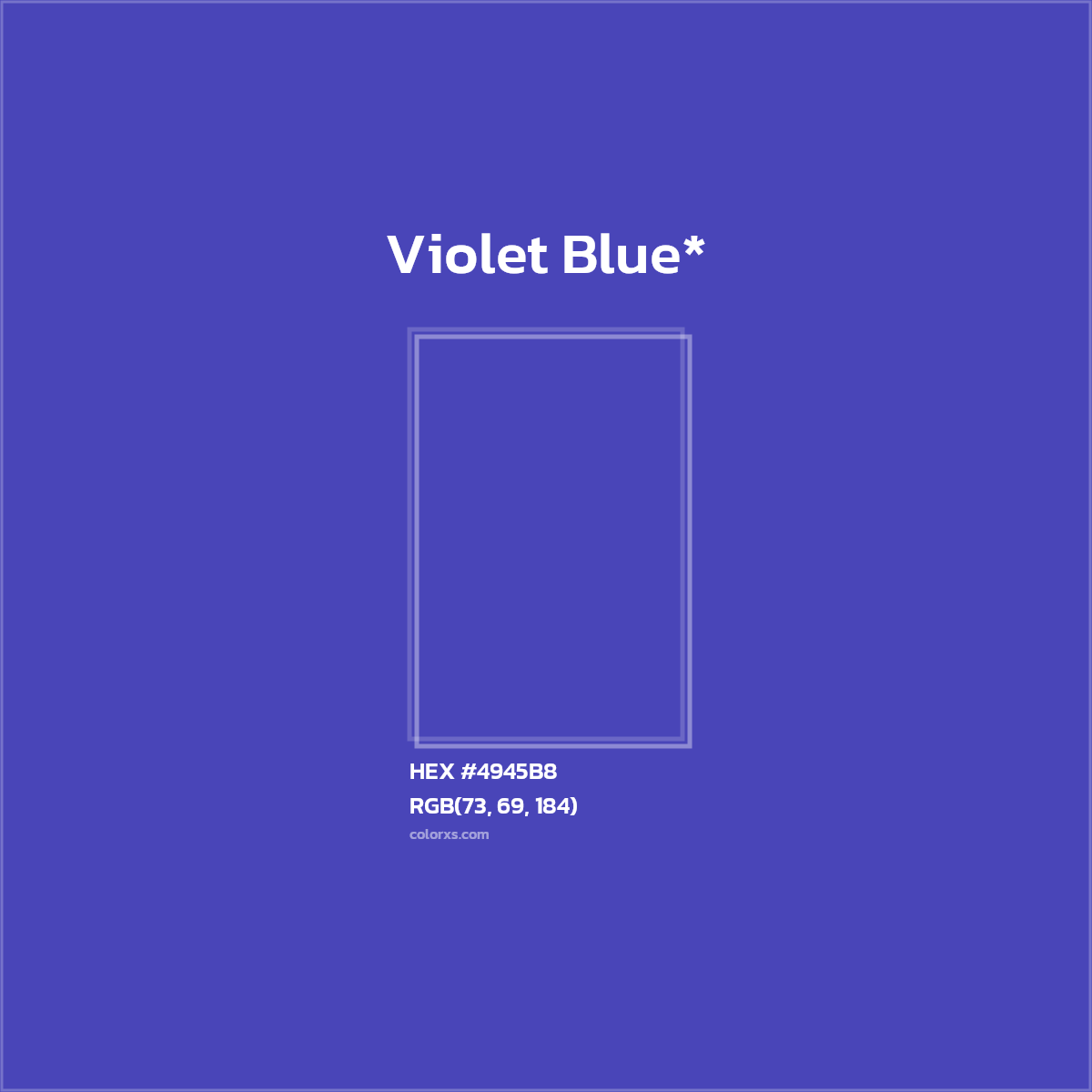 HEX #4945B8 Color Name, Color Code, Palettes, Similar Paints, Images