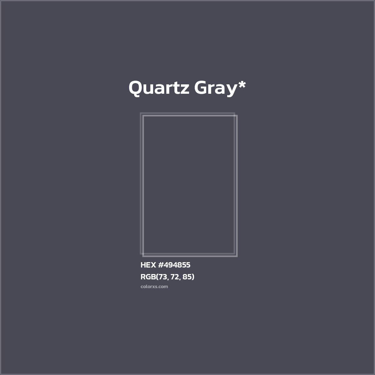 HEX #494855 Color Name, Color Code, Palettes, Similar Paints, Images
