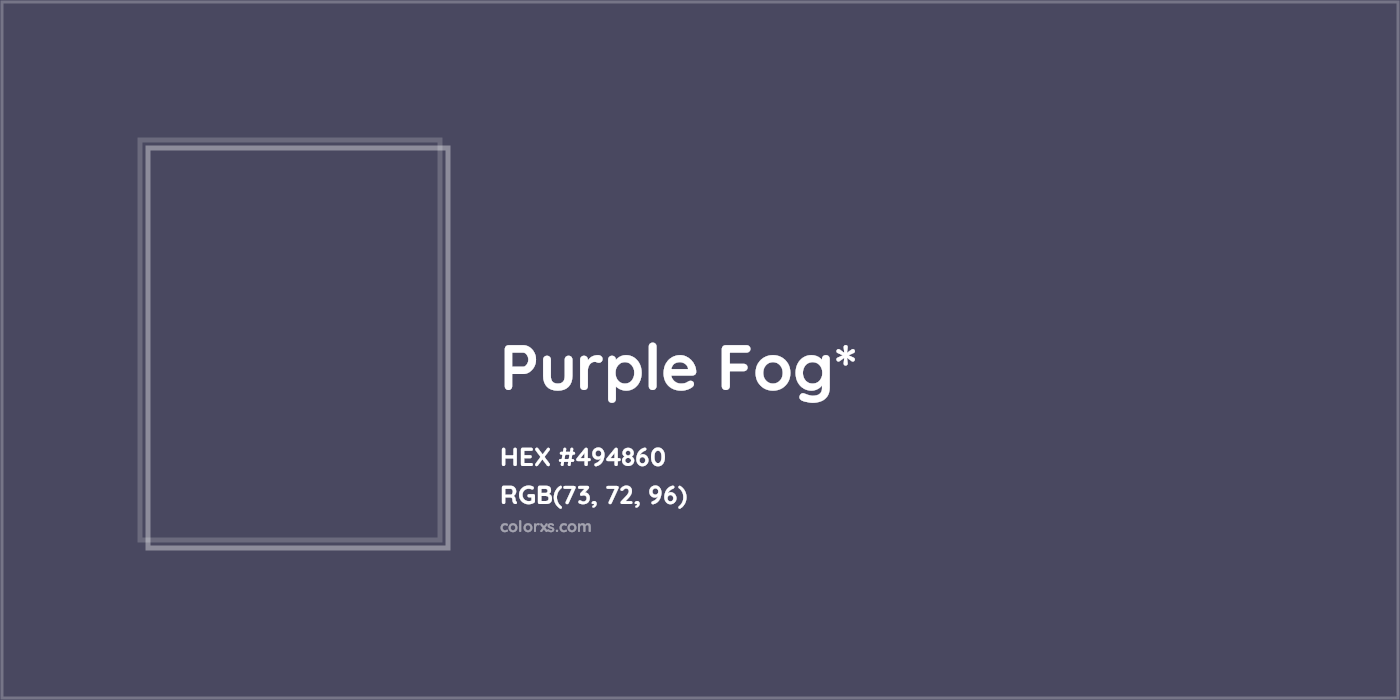 HEX #494860 Color Name, Color Code, Palettes, Similar Paints, Images